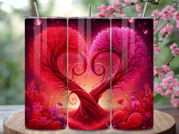Download Valentines Day of Love Tree Tumbler Wrap - Valentine Collection