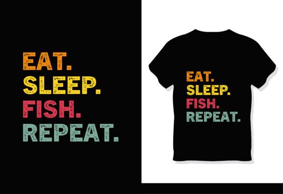 Download Eat Sleep Fish Repeat Vintage T-Shirt - Premium Resources