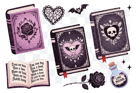 Download Gothic Books Valentine's Day PNG Clipart - Valentine Collection