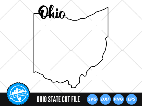 Download Ohio Outline with Text SVG | USA States - Text svg Collection